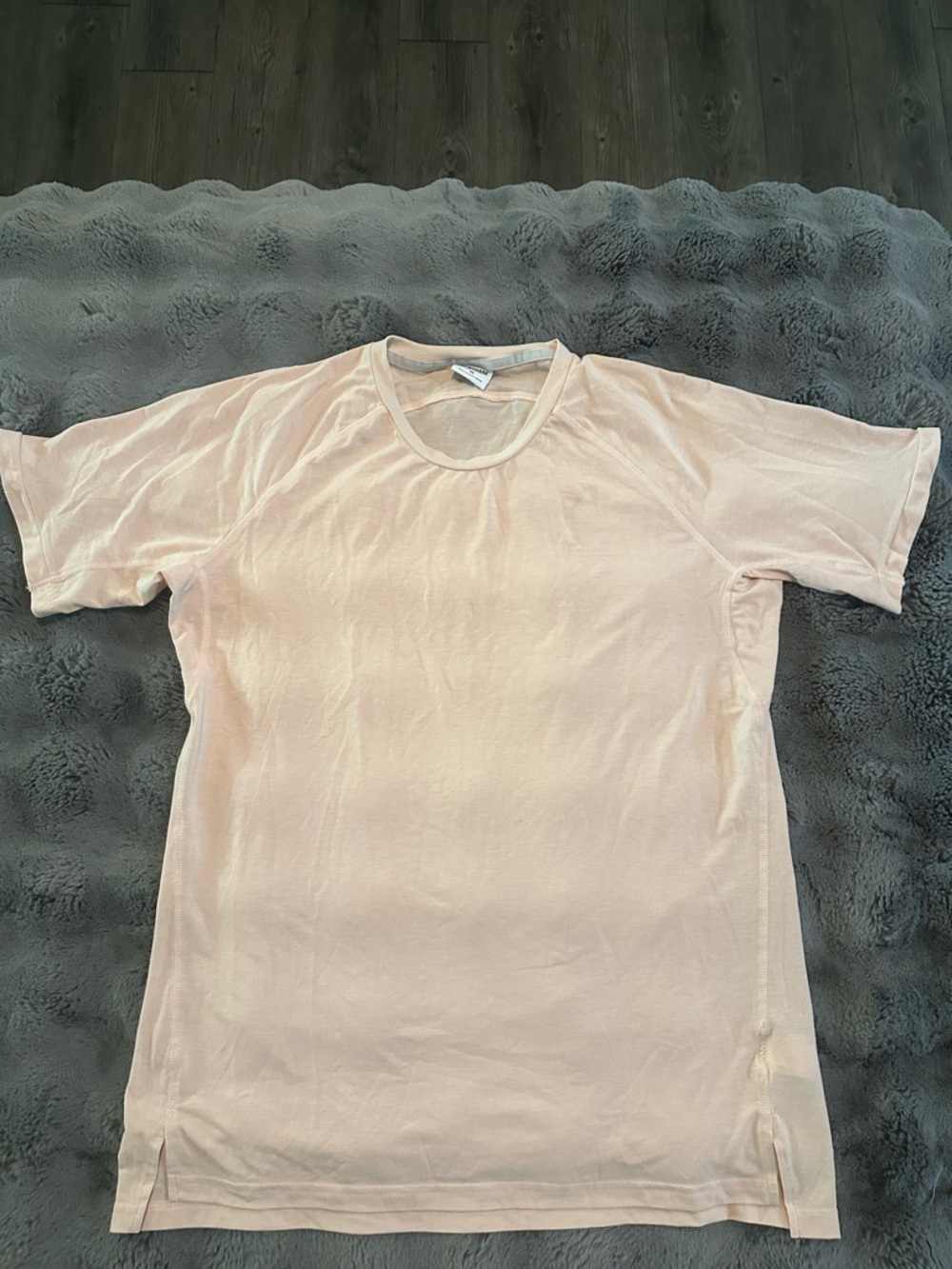 GymShark   Men's Pastel Pink Crew Neck Shirt - Unbranded size Xl